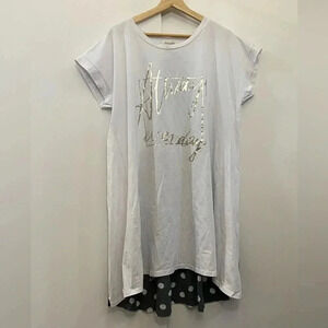 DIVERSITY everyday white  dress with polka dot details at the back flowy summer